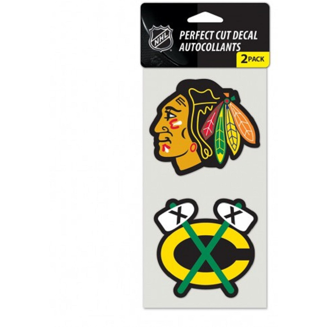 Chicago Blackhawks Set of 2 Die Cut Decals