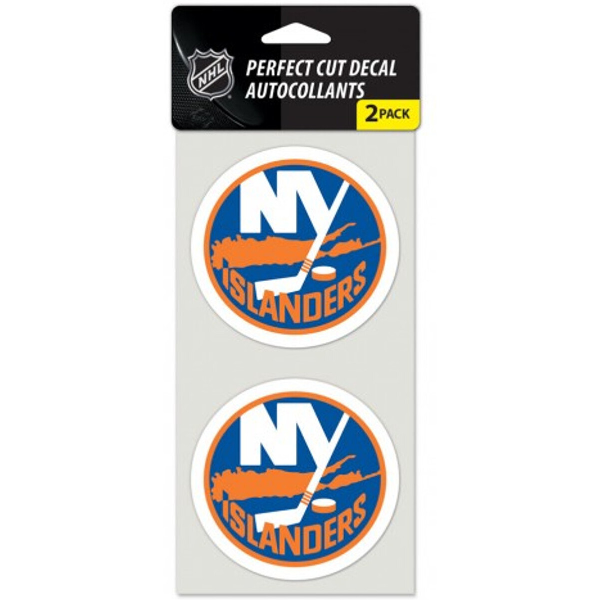 New York Islanders Decal 4x4 Perfect Cut Set of 2