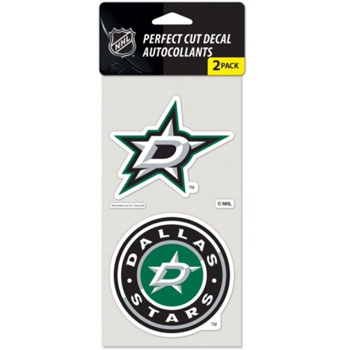 Dallas Stars Decal 4x4 Perfect Cut Set of 2