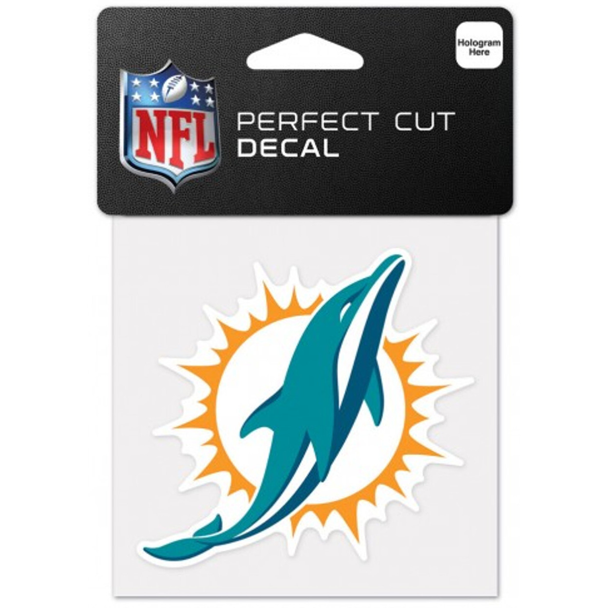Miami Dolphins Decal 4x4 Perfect Cut Color