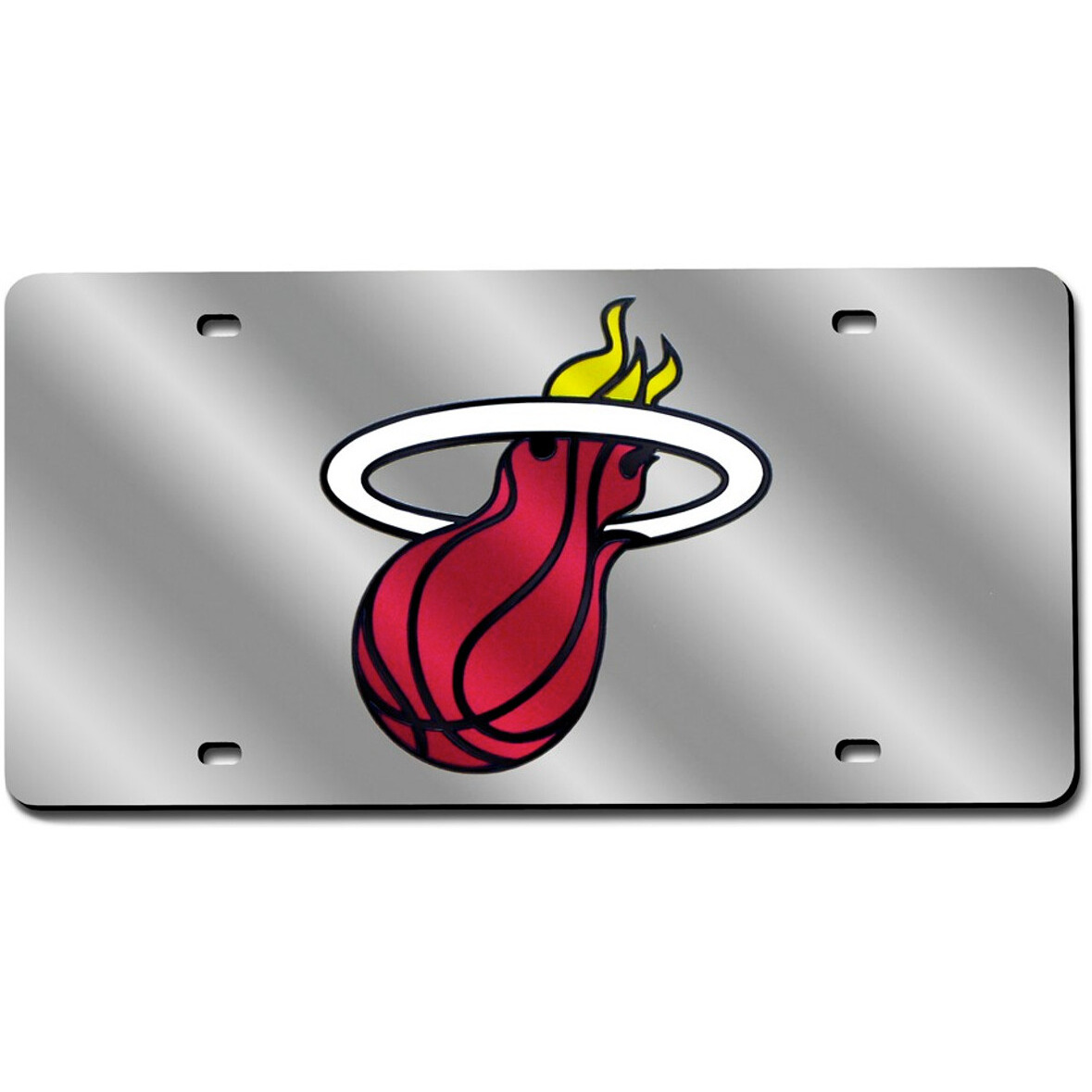 Miami Heat License Plate Laser Cut Silver - Special Order