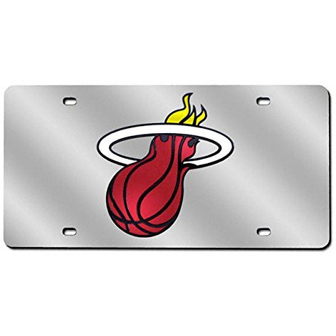 Miami Heat License Plate Laser Cut Silver - Special Order