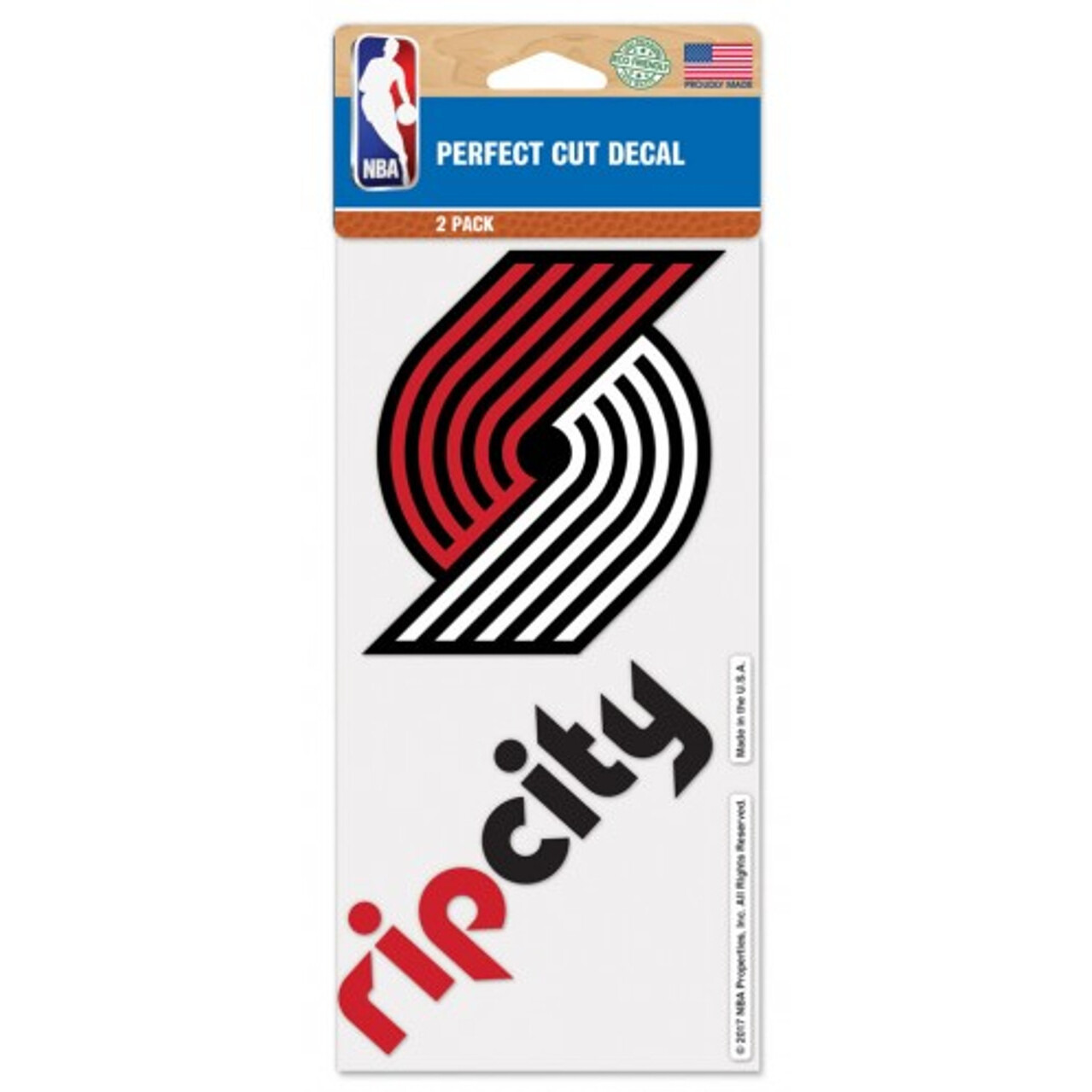 Portland Trail Blazers Decal 4x4 Perfect Cut Set of 2