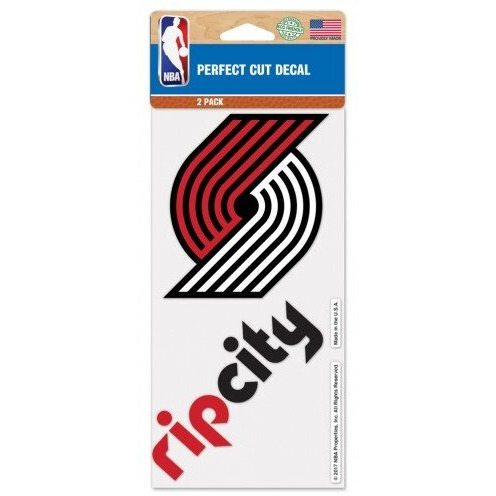 Portland Trail Blazers Decal 4x4 Perfect Cut Set of 2