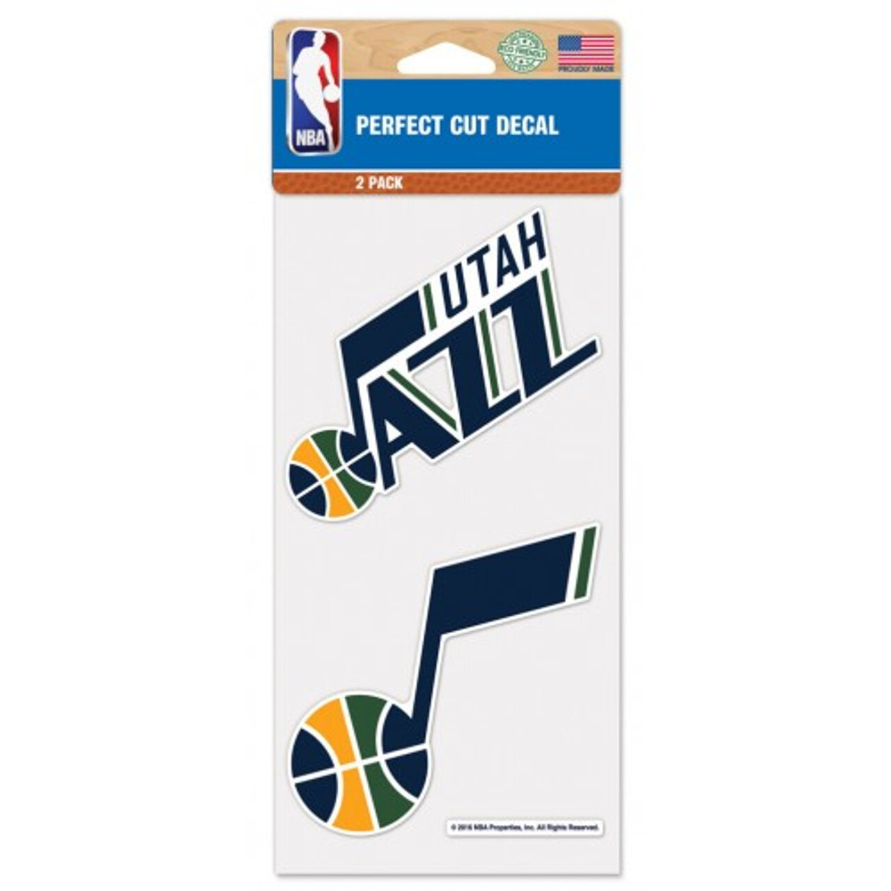 Utah Jazz Decal 4x4 Perfect Cut Set of 2