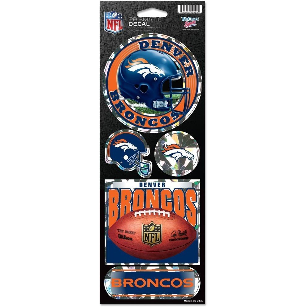 Denver Broncos Stickers Prismatic