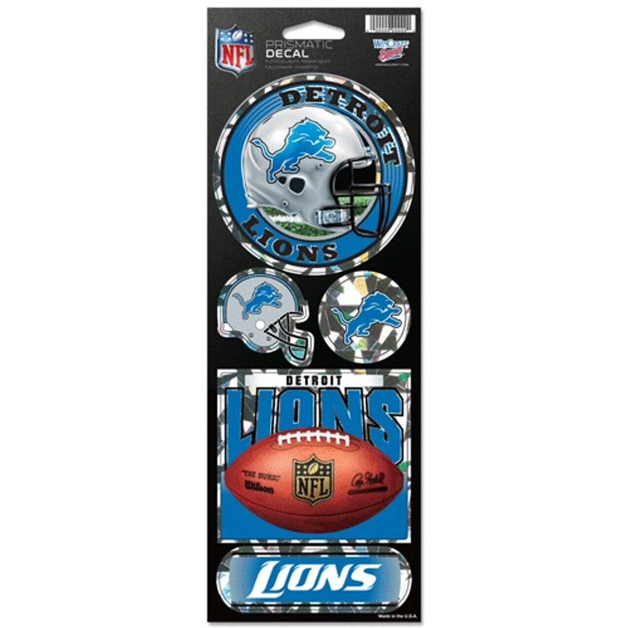 Detroit Lions Stickers Prismatic