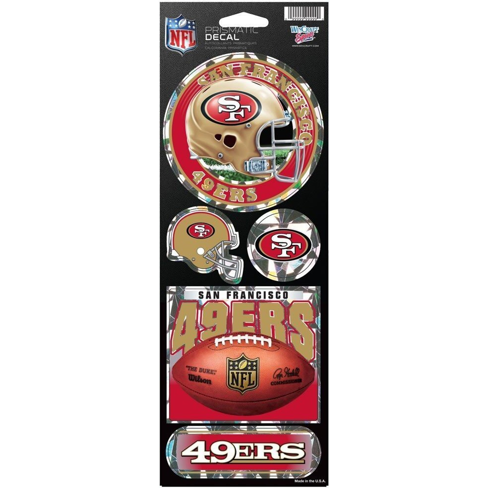 San Francisco 49ers Stickers Prismatic