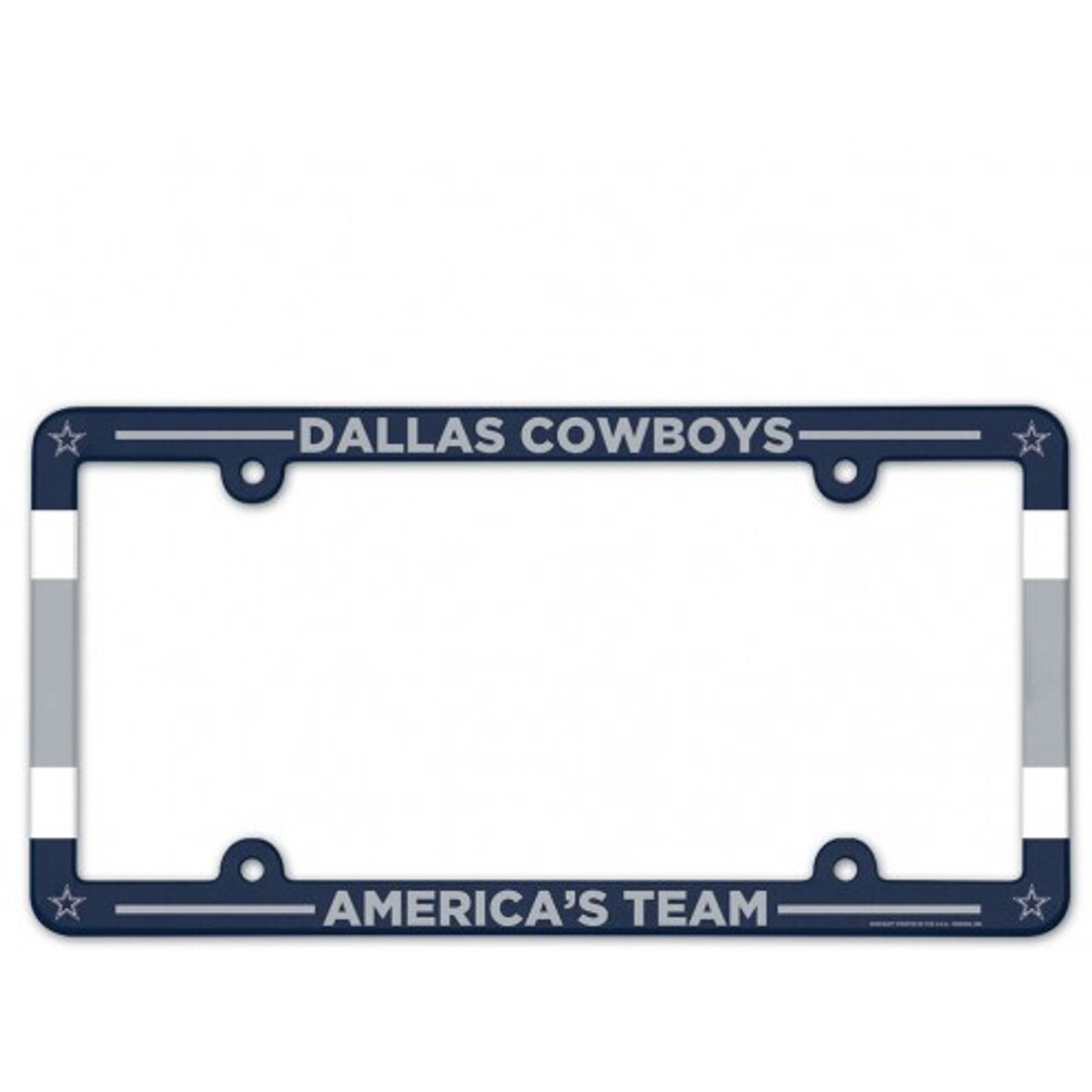 Dallas Cowboys License Plate Frame Plastic Full Color Style