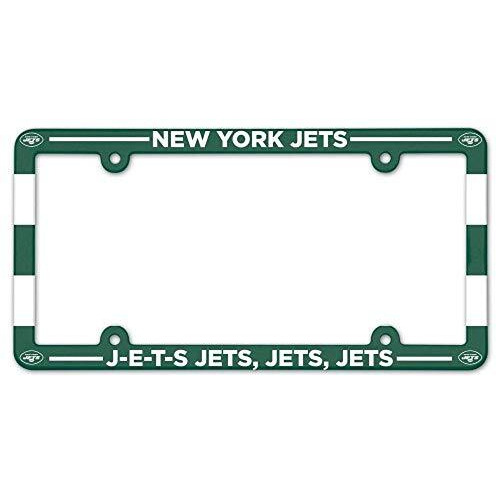 New York Jets License Plate Frame Plastic Full Color Style