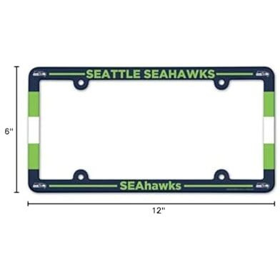 Seattle Seahawks License Plate Frame Plastic Full Color Style