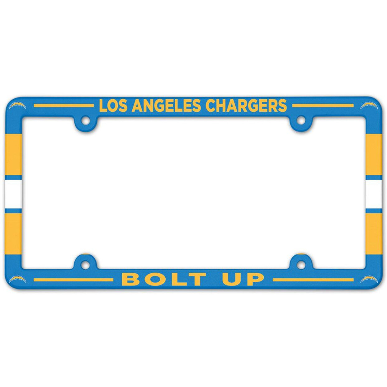 Los Angeles Chargers License Plate Frame Plastic Full Color Style