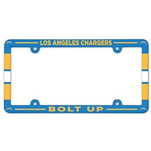 Los Angeles Chargers License Plate Frame Plastic Full Color Style