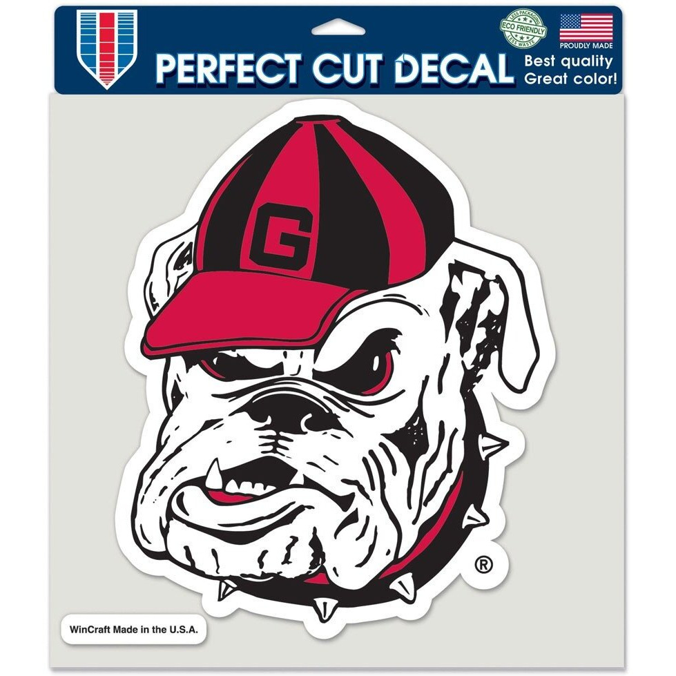 Georgia Bulldogs Decal 8x8 Die Cut Color - Bulldog Logo