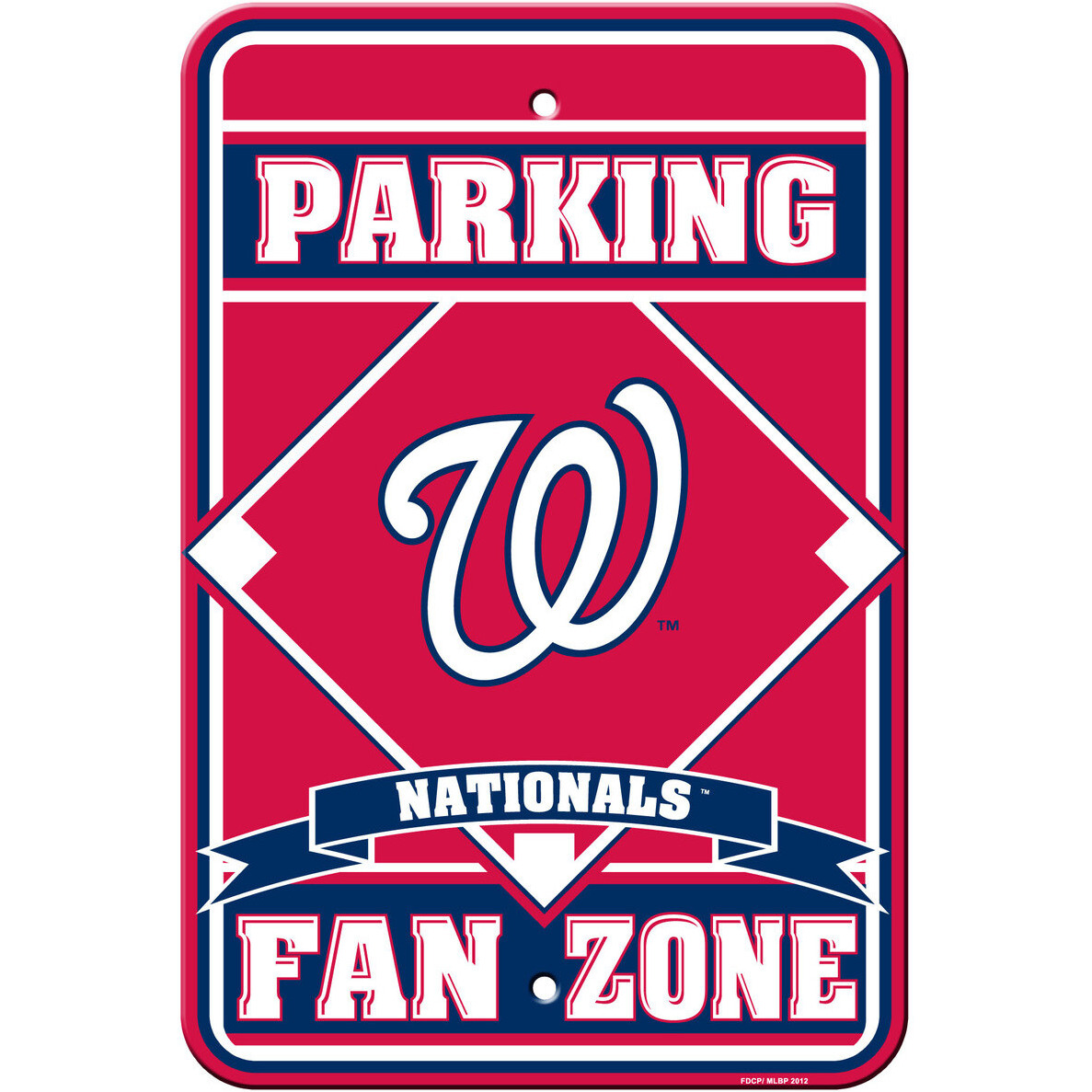 Washington Nationals Sign 12x18 Plastic Fan Zone Parking Style CO