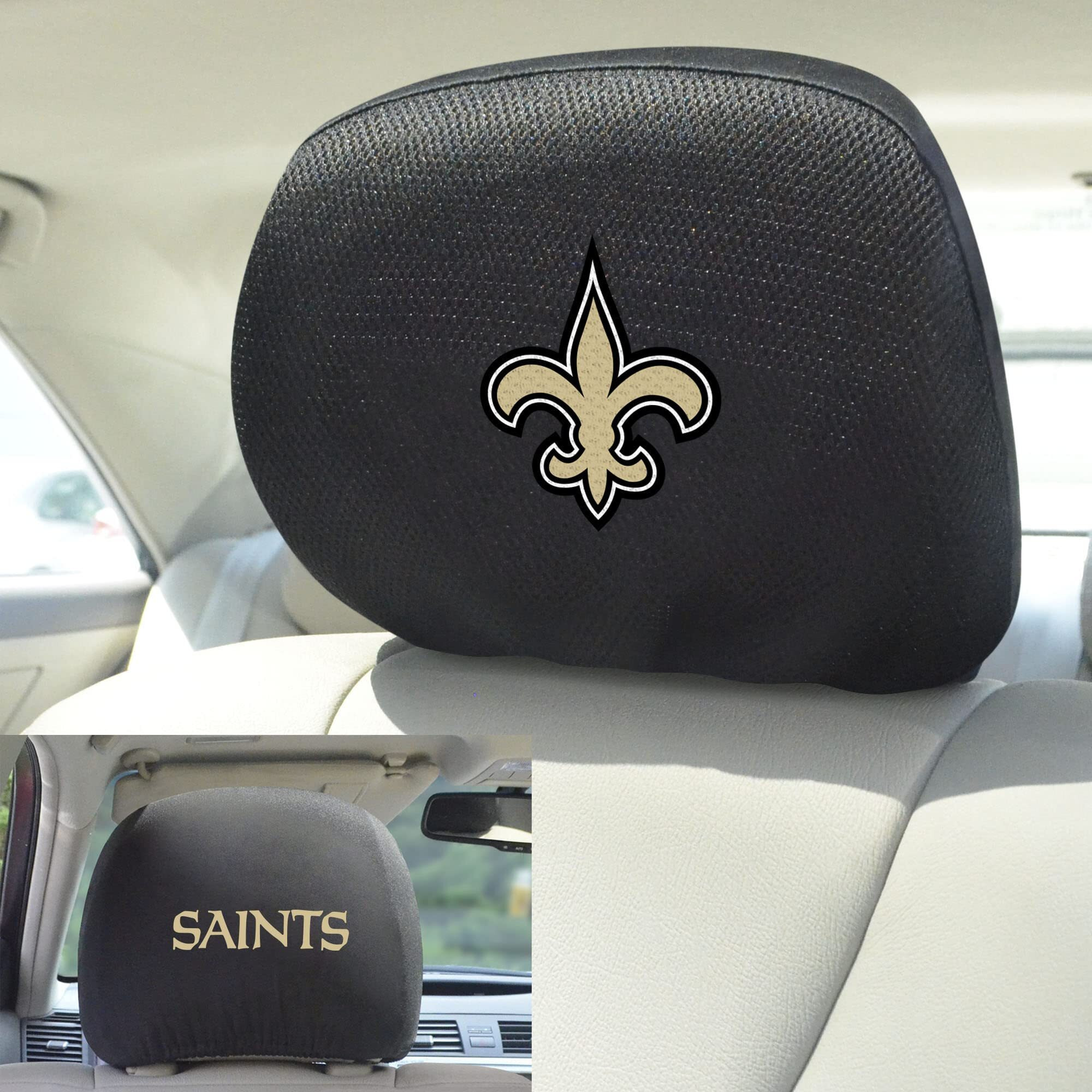 New Orleans Saints Headrest Covers FanMats