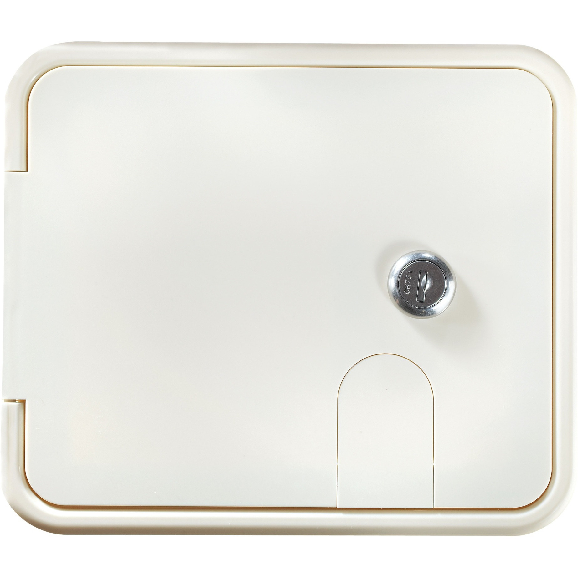 RV Designer B150 Rectangular Locking Cable Hatch - Standard, 7.6" x 6.5" x 2"