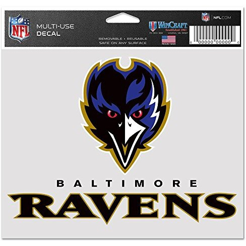 Baltimore Ravens Decal 5x6 Ultra Color Raven - Special Order