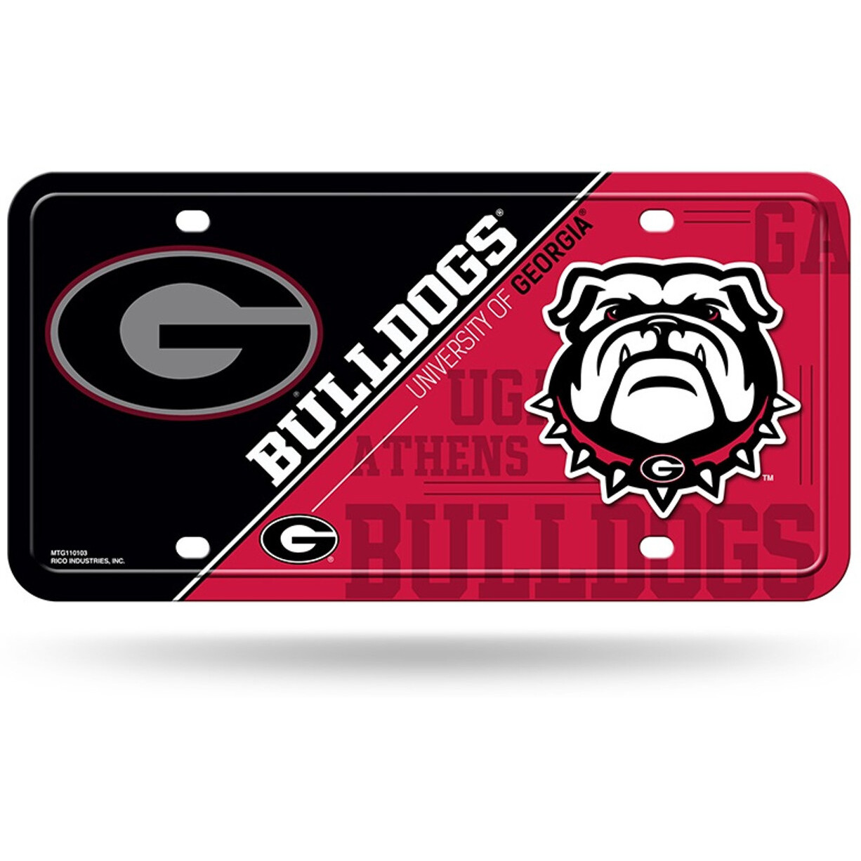 Georgia Bulldogs License Plate Metal