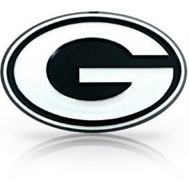 Green Bay Packers Auto Emblem - Silver