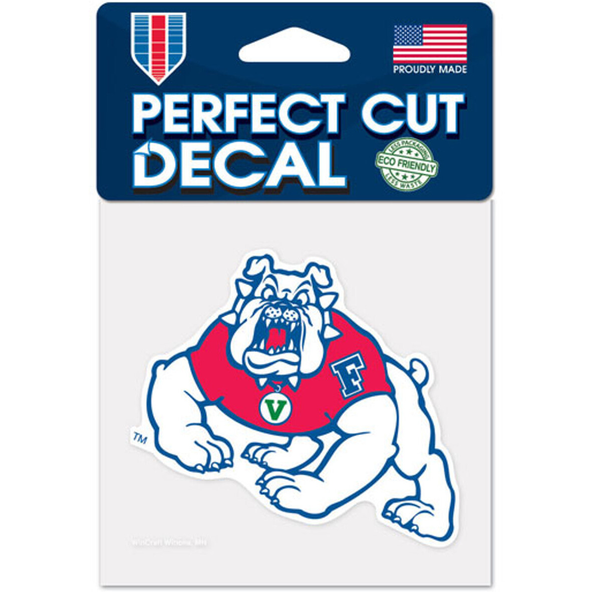 Fresno State BulldogsDecal 4x4 Perfect Cut Color