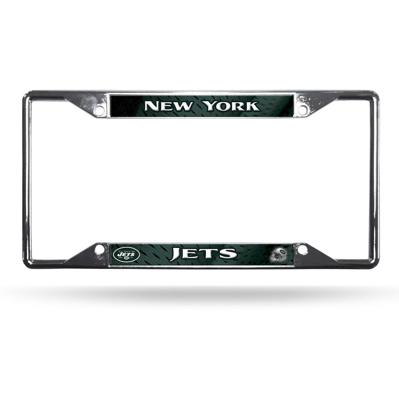 New York Jets License Plate Frame Chrome EZ View - Special Order