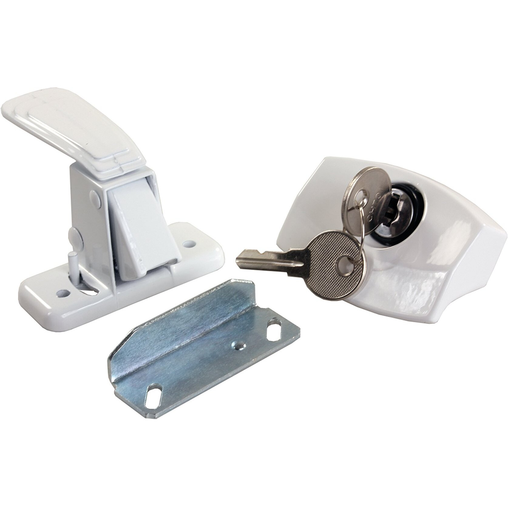 CAMPER DOOR LATCH  WHITE
