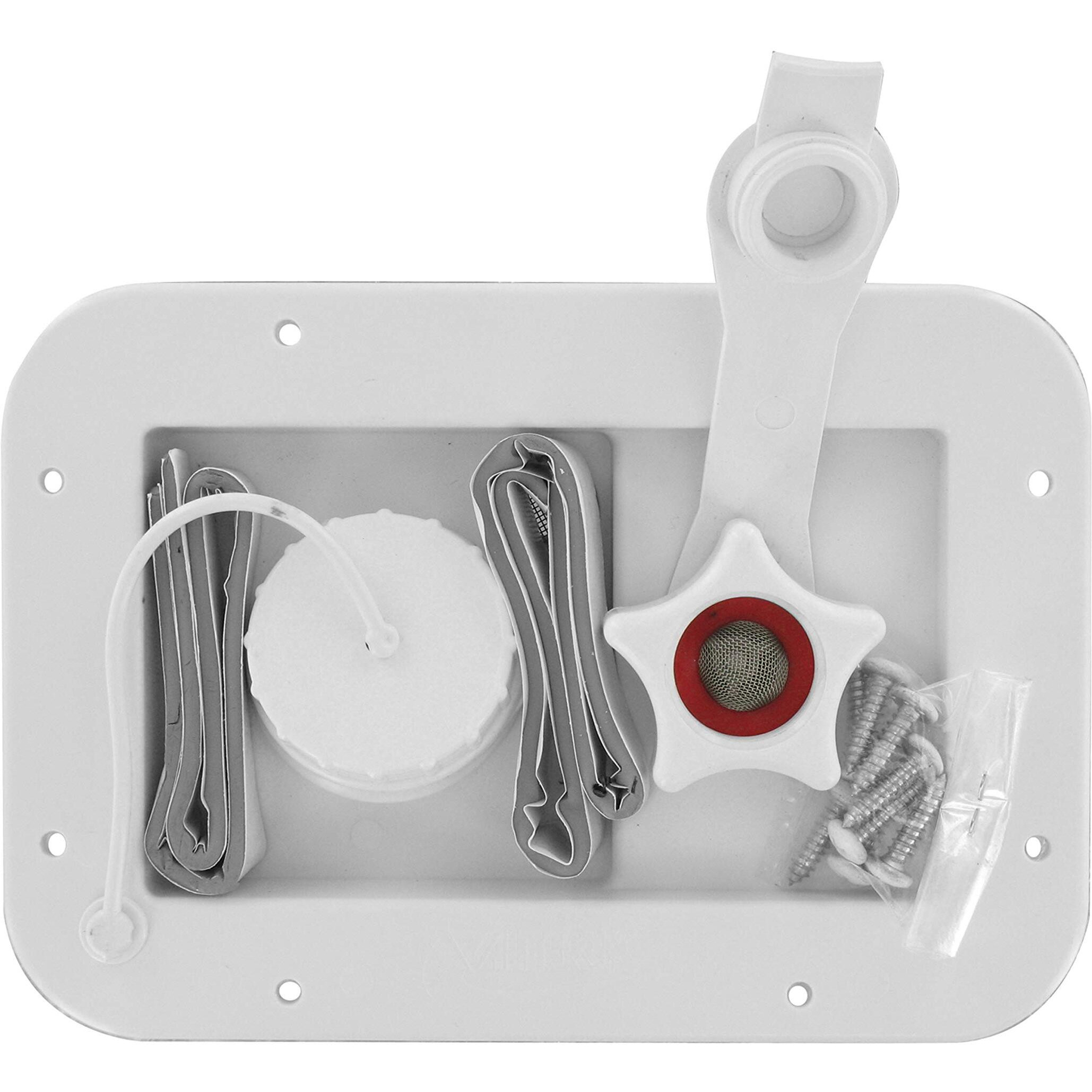 Valterra A01-2001VP Gravity/City Water Inlet - White (Carded)
