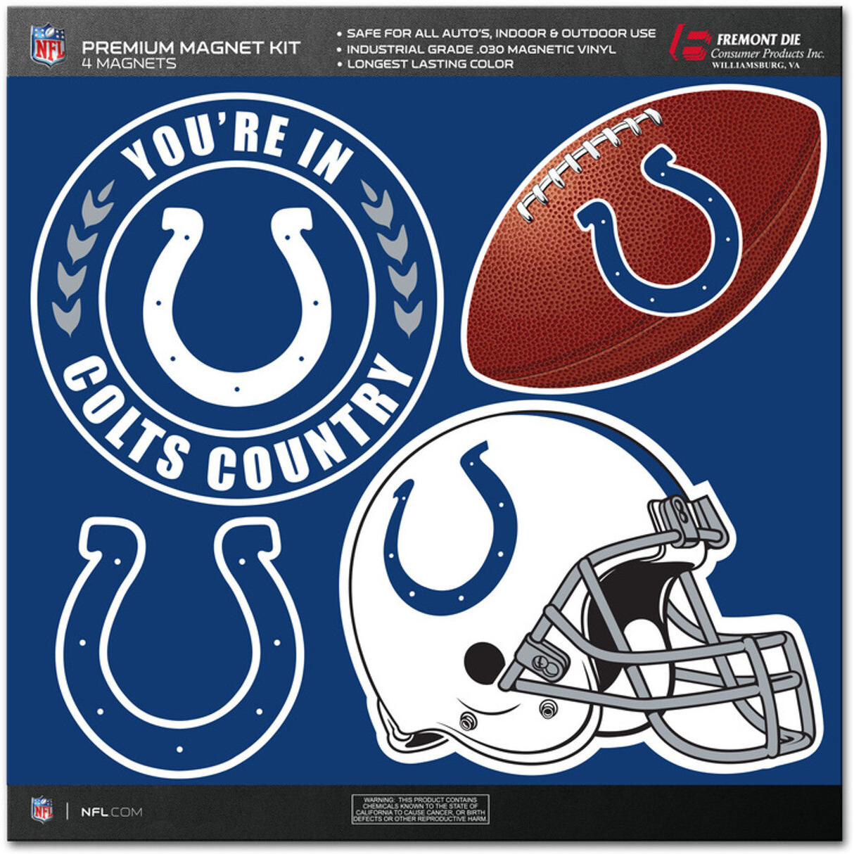 Indianapolis Colts Magnet Kit 4 Piece CO