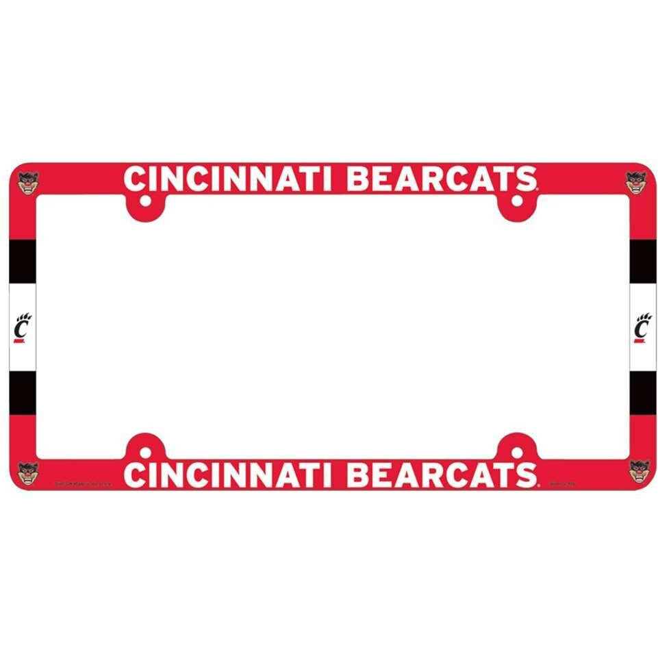 Cincinnati Bearcats License Plate Frame Plastic Full Color Style