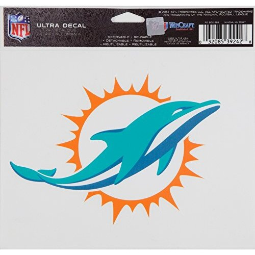 Miami Dolphins Decal 5x6 Ultra Color