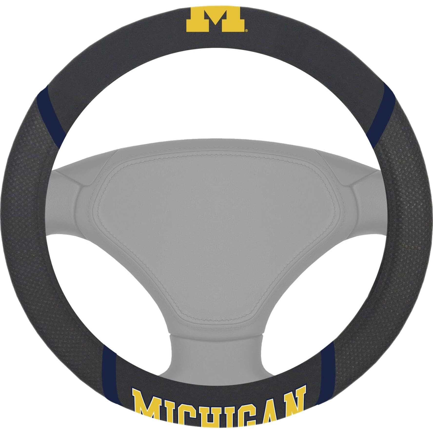 Michigan Wolverines Steering Wheel Cover Mesh/Stitched Special Order