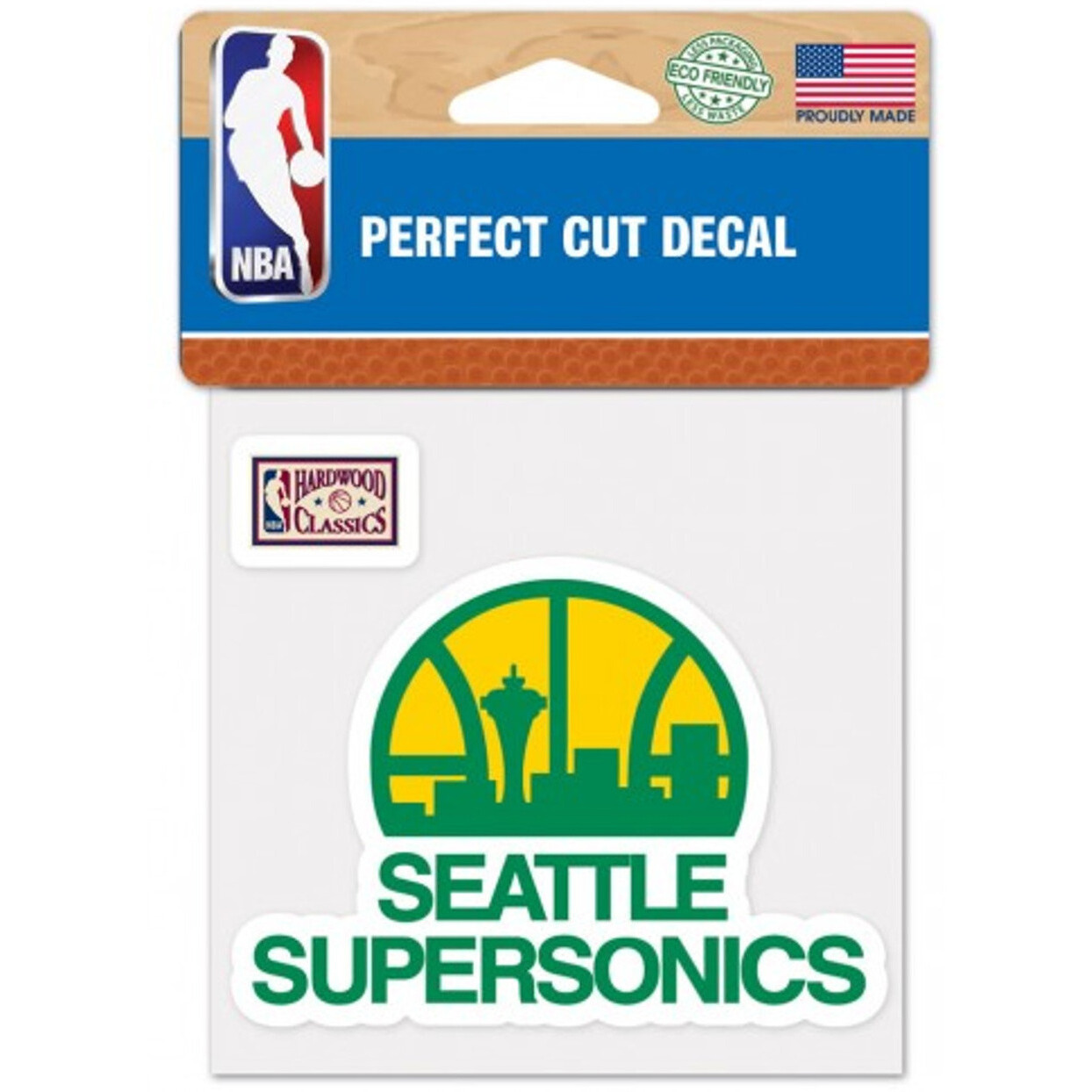 Seattle Sonics Decal 4x4 Perfect Cut Color
