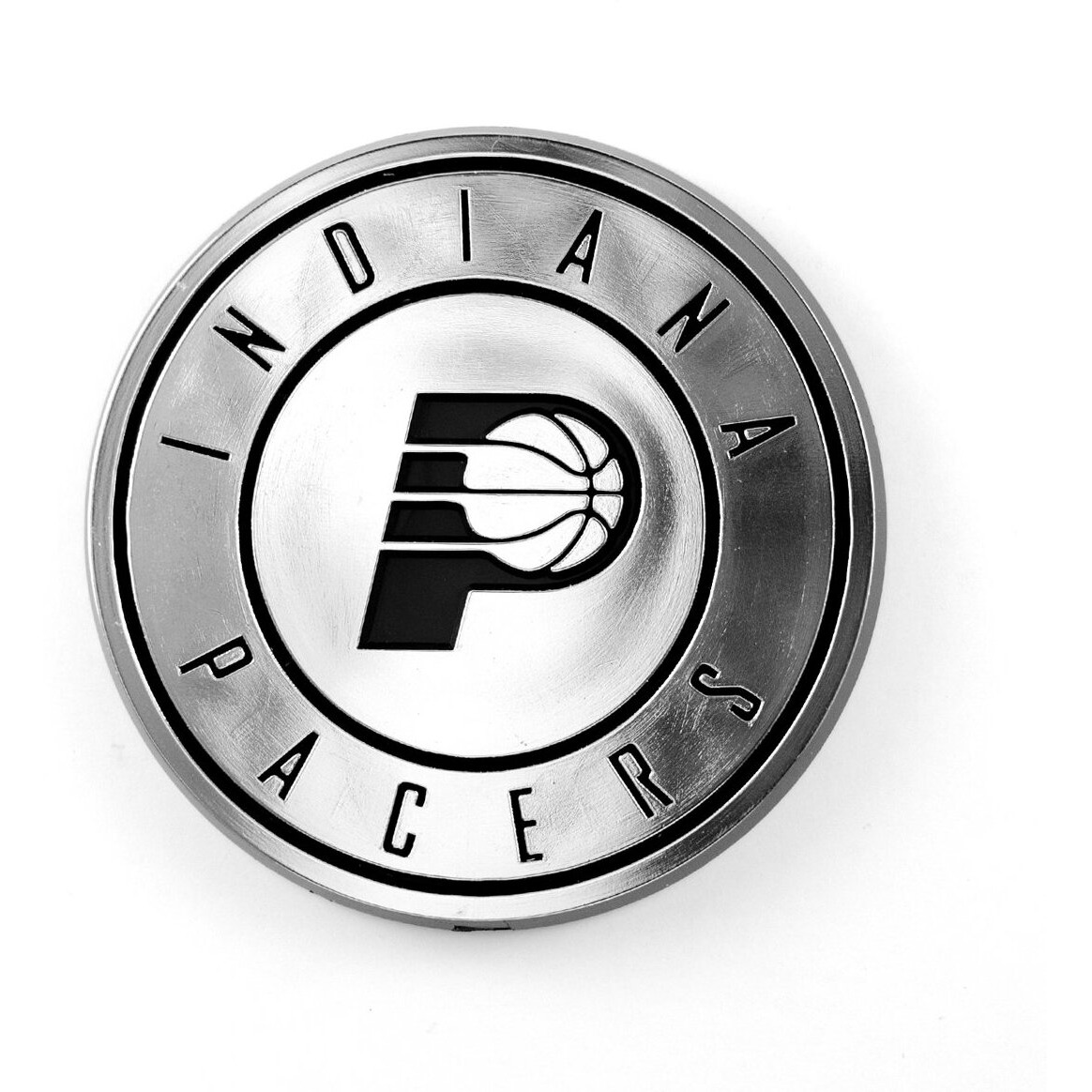 Indiana Pacers Auto Emblem Silver Chrome - Special Order