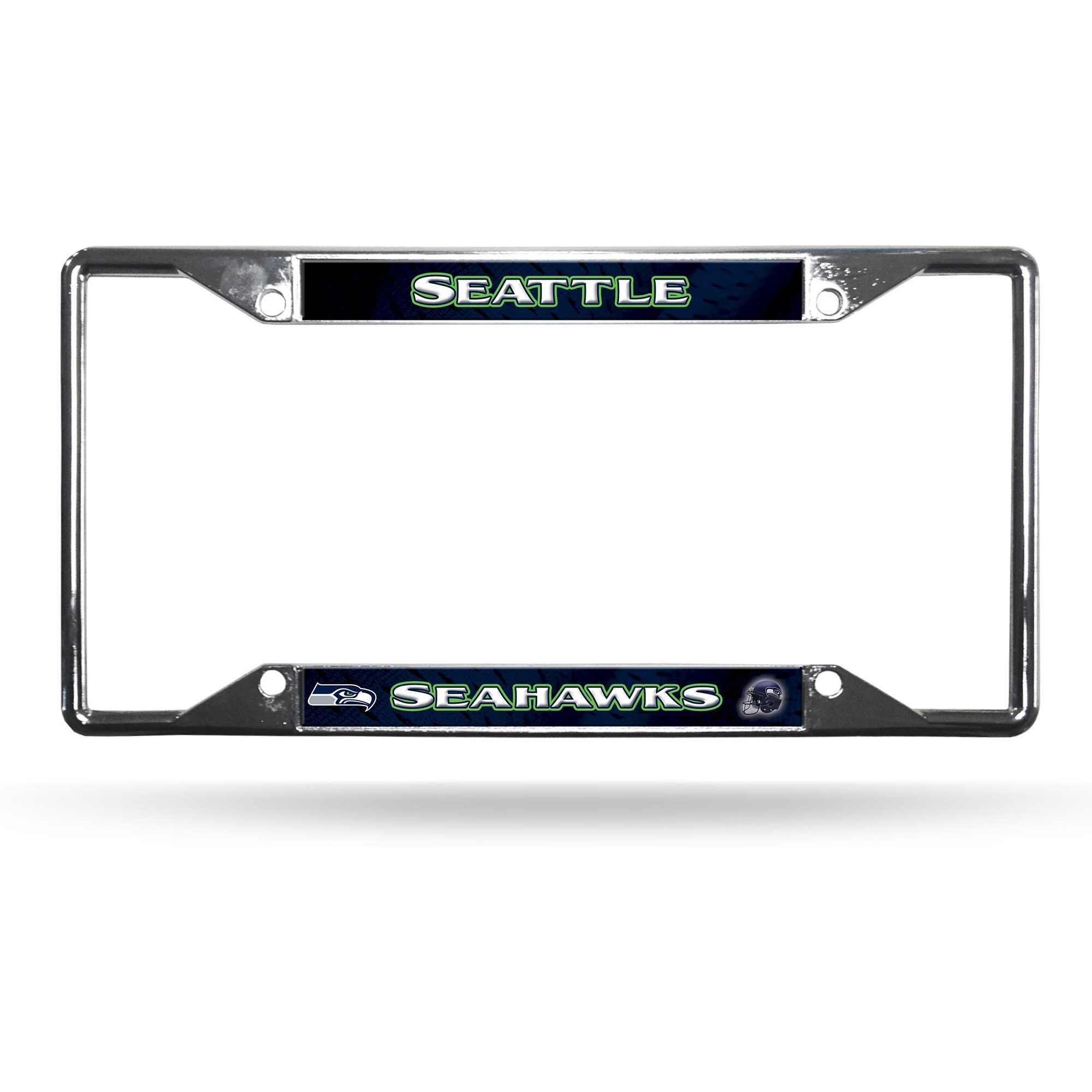 Seattle Seahawks License Plate Frame Chrome EZ View
