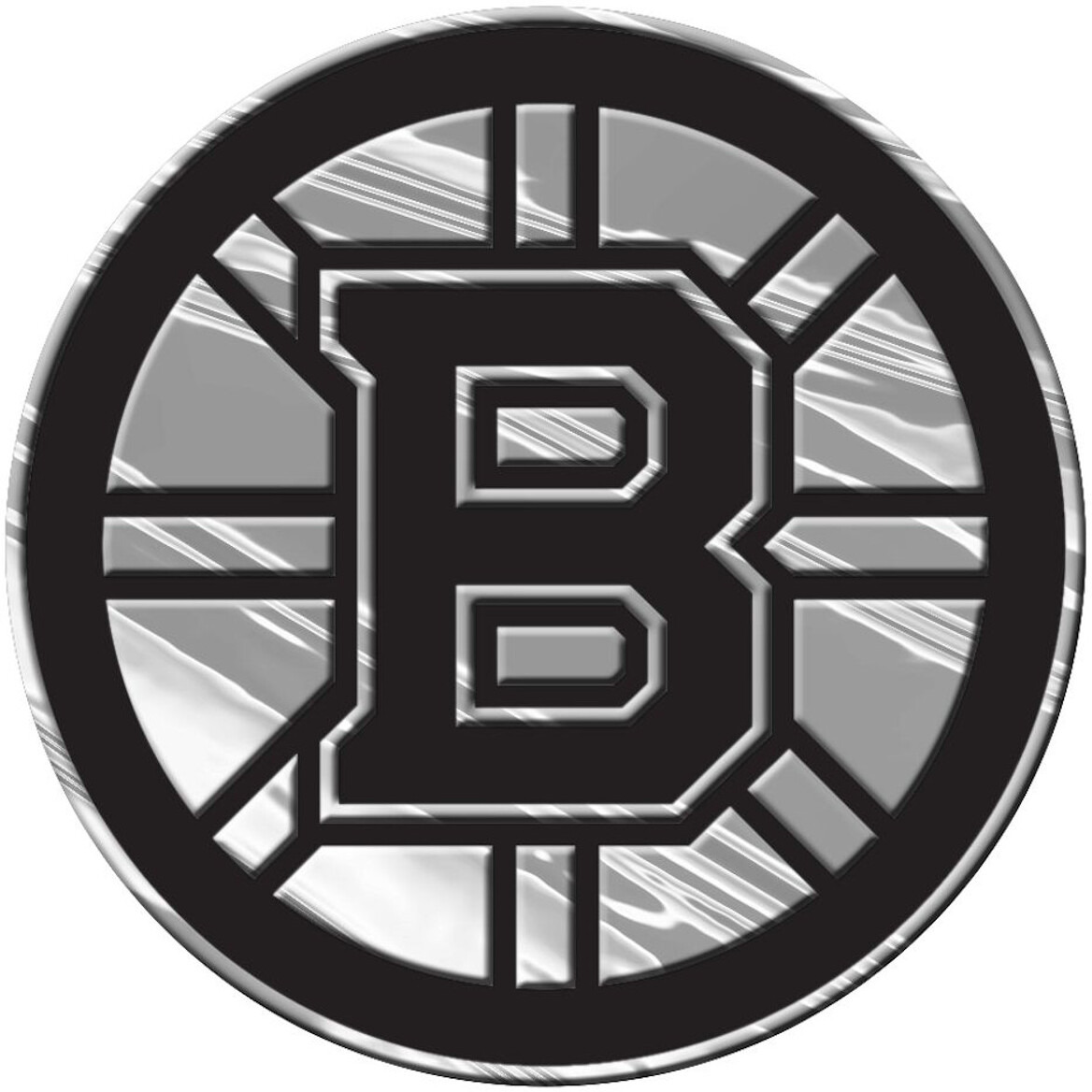Boston Bruins Auto Emblem - Silver