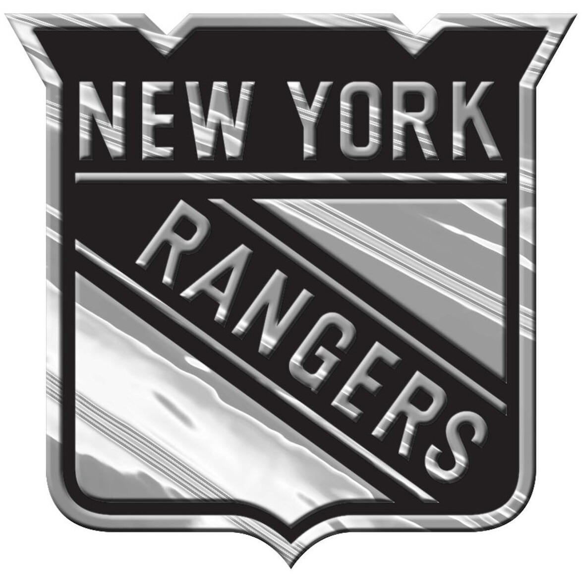 New York Rangers Auto Emblem - Silver