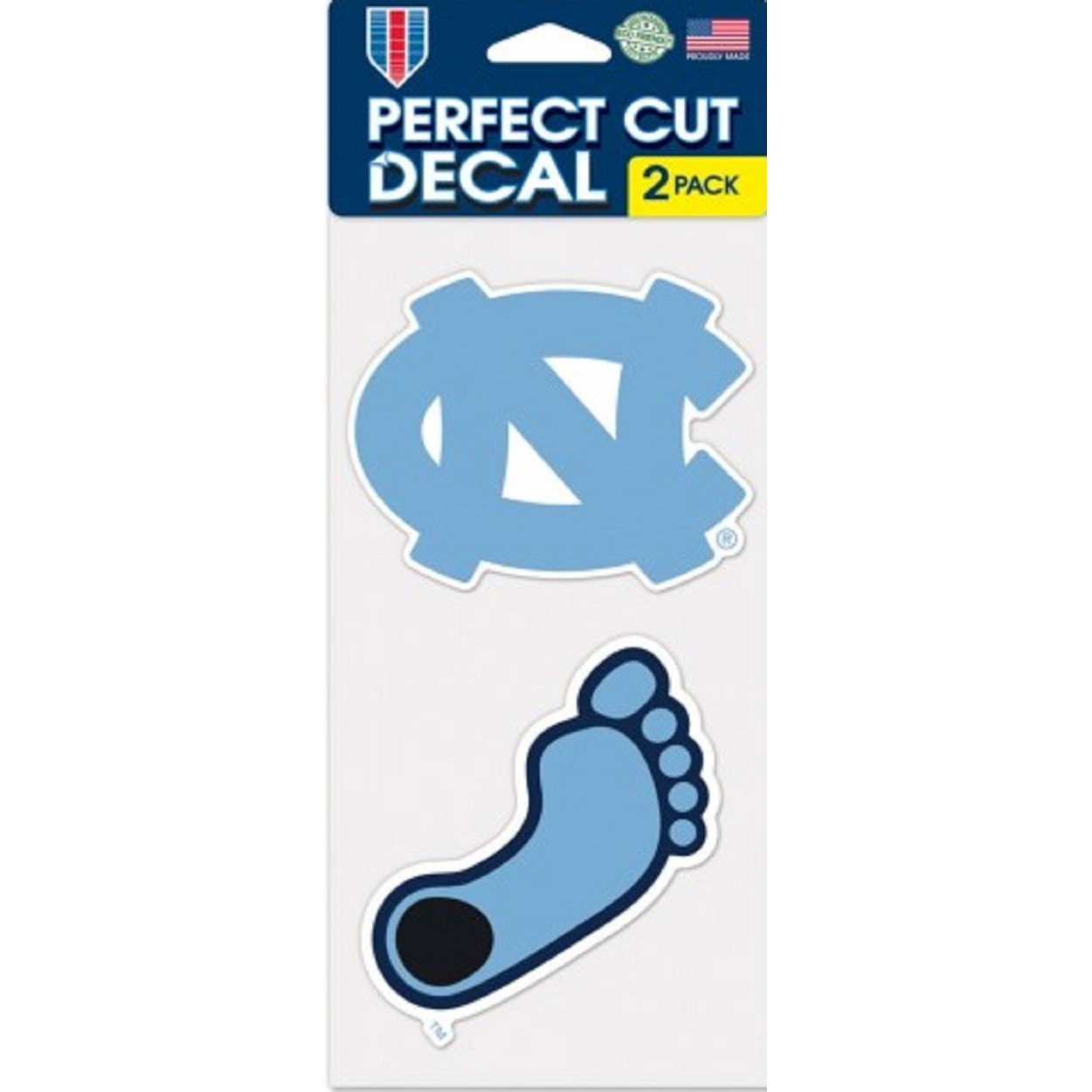 North Carolina Tar Heels Set of 2 Die Cut Decals