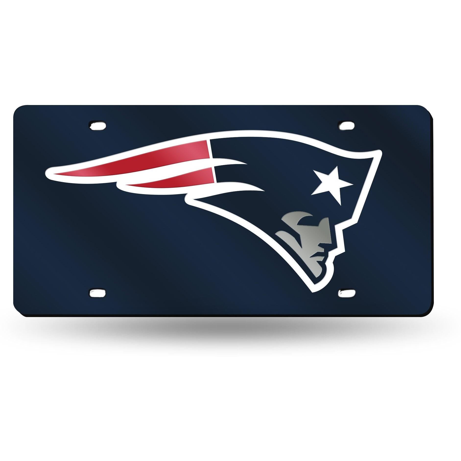 New England Patriots License Plate Laser Cut Navy