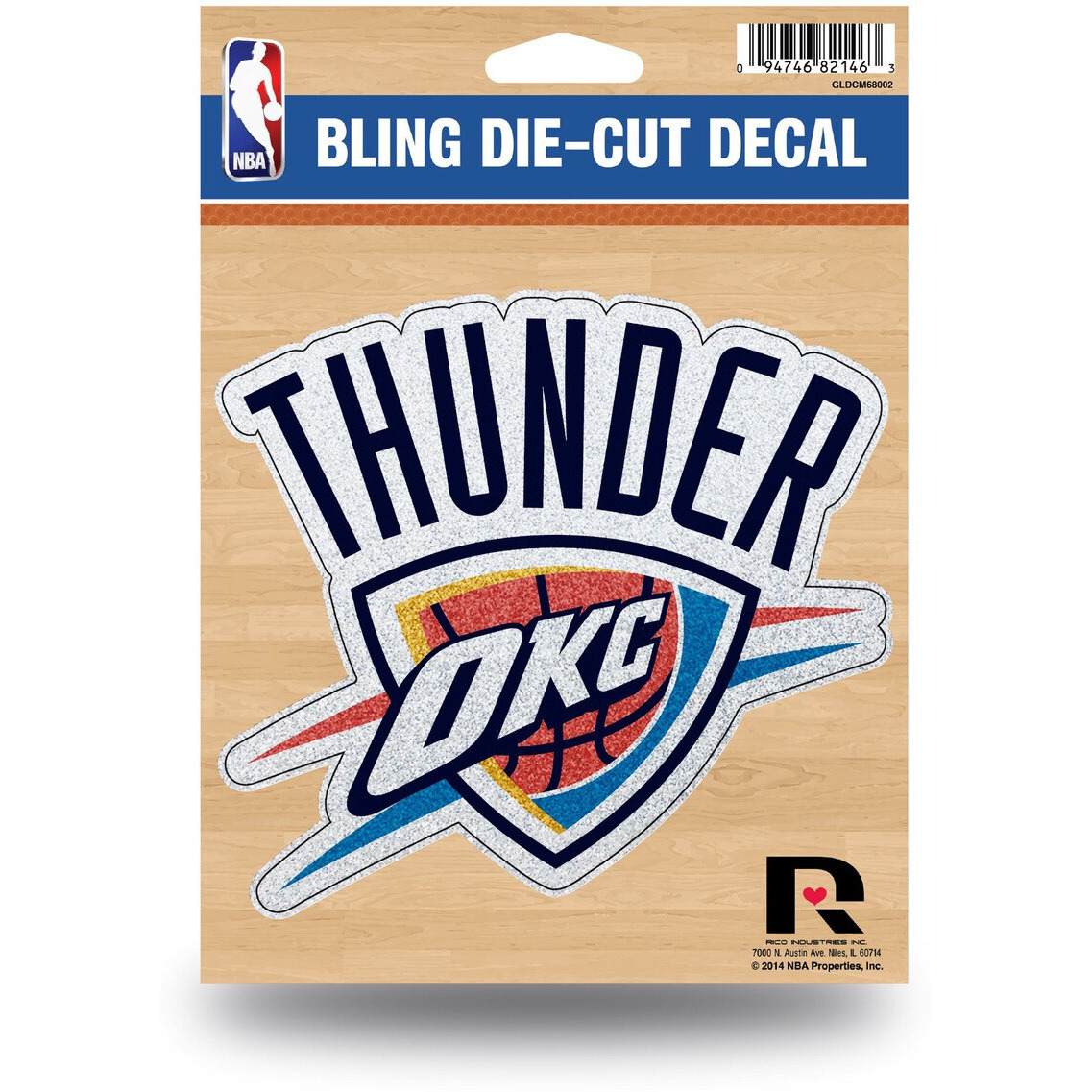Oklahoma City Thunder Decal 5.5x5 Die Cut Bling