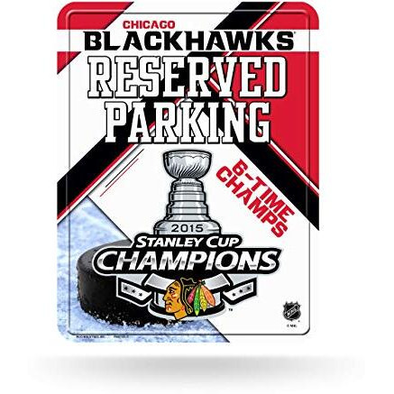 Chicago Blackhawks Sign Metal Parking 2015 Champs CO
