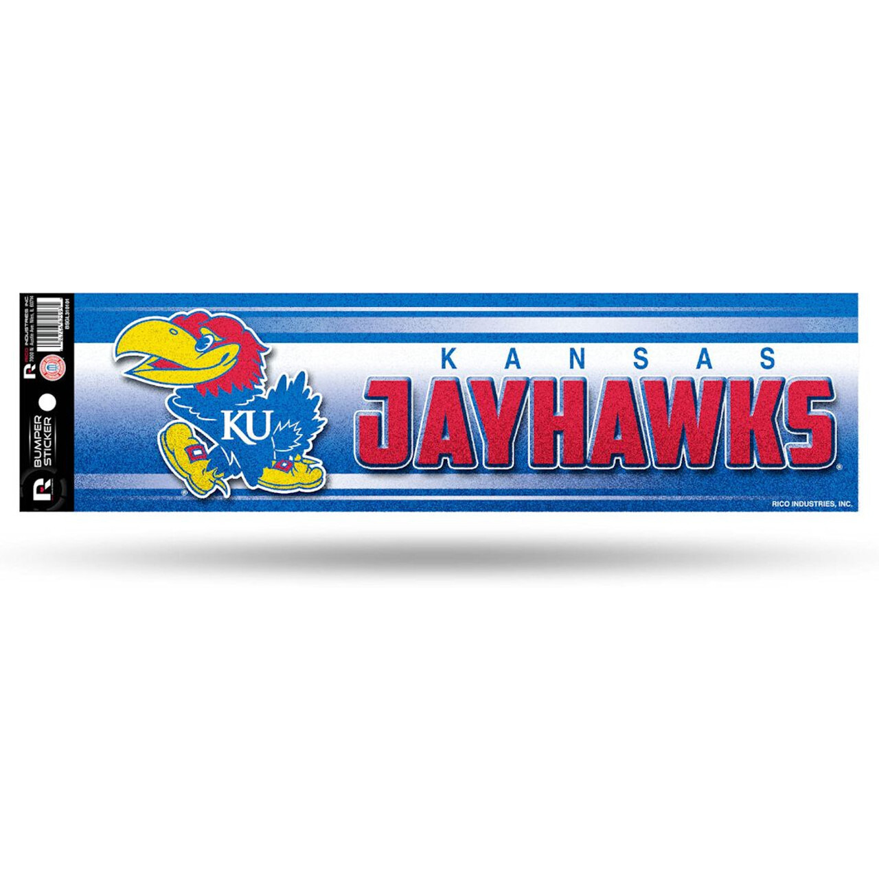 Kansas Jayhawks Decal Bumper Sticker Glitter