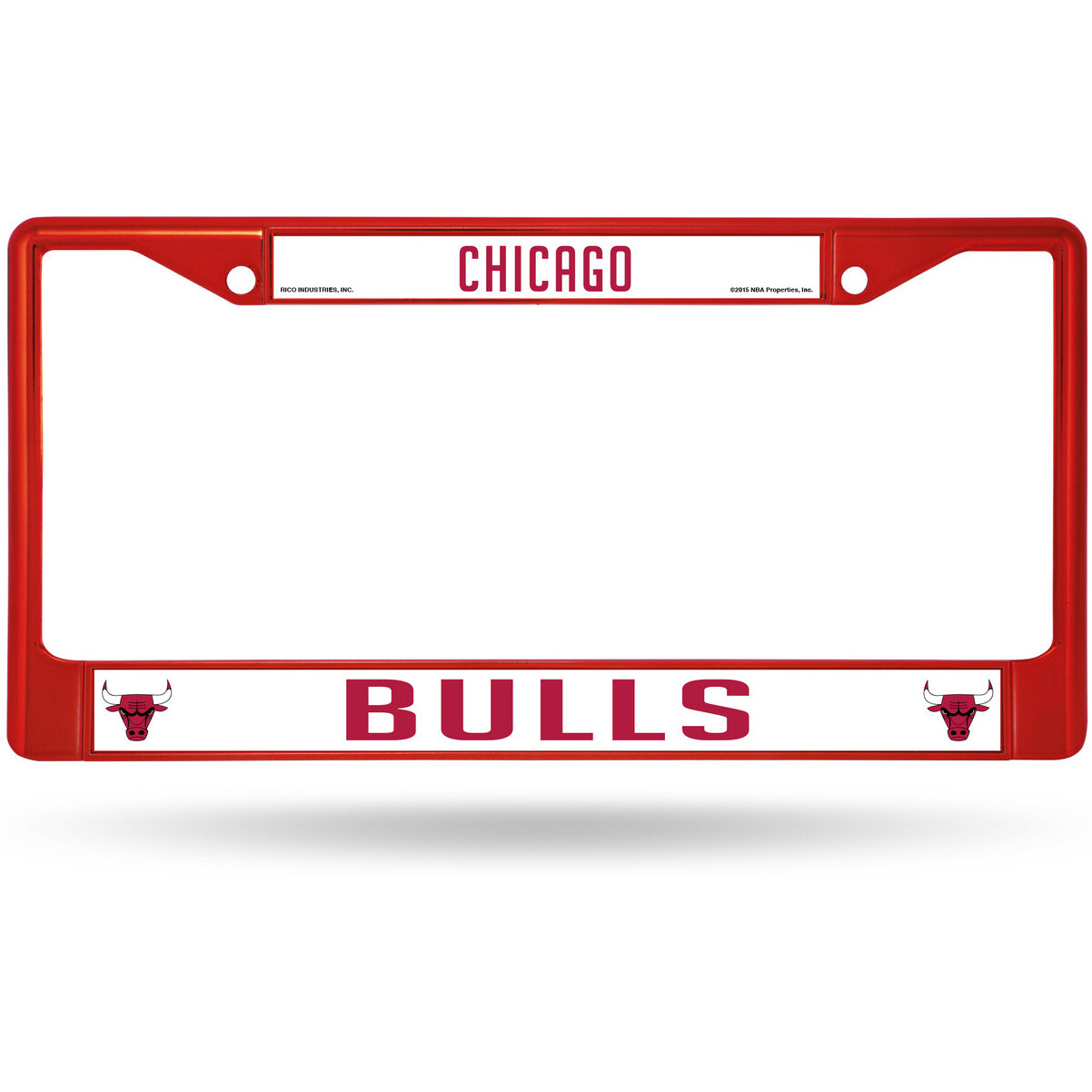 Chicago Bulls License Plate Frame Metal Red