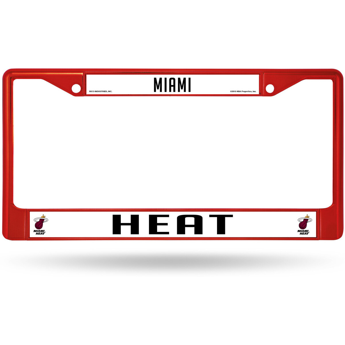 Miami Heat License Plate Frame Metal Red