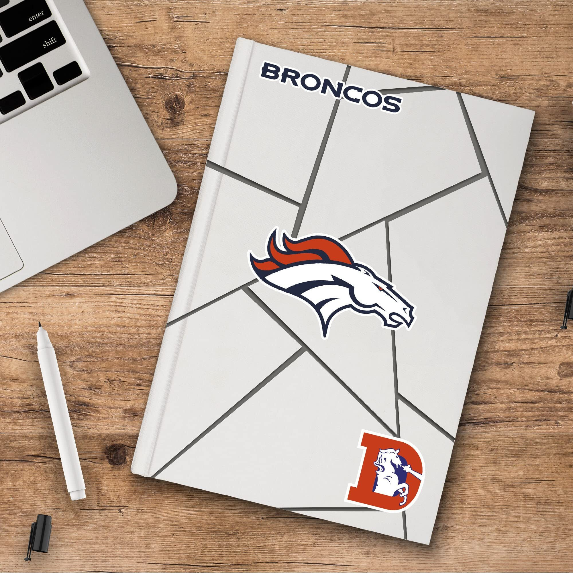 Denver Broncos Decal Die Cut Team 3 Pack