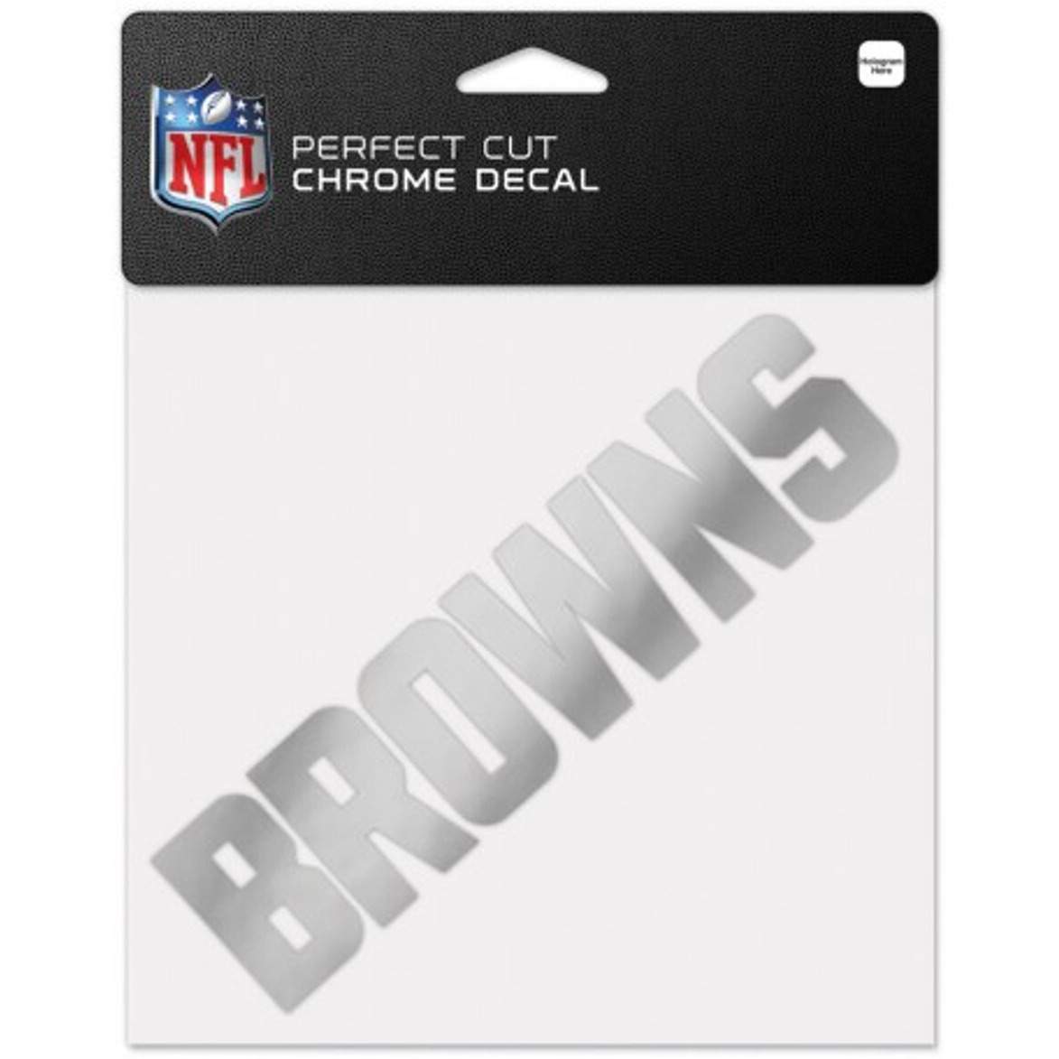 Cleveland Browns Decal 6x6 Perfect Cut Chrome