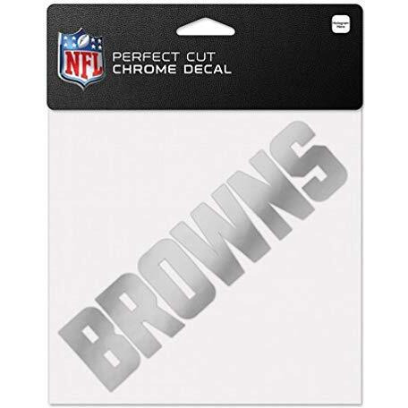 Cleveland Browns Decal 6x6 Perfect Cut Chrome