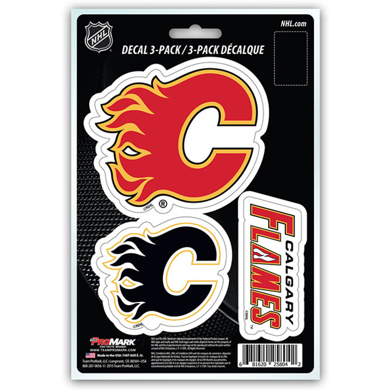 Calgary Flames Decal Die Cut Team 3 Pack
