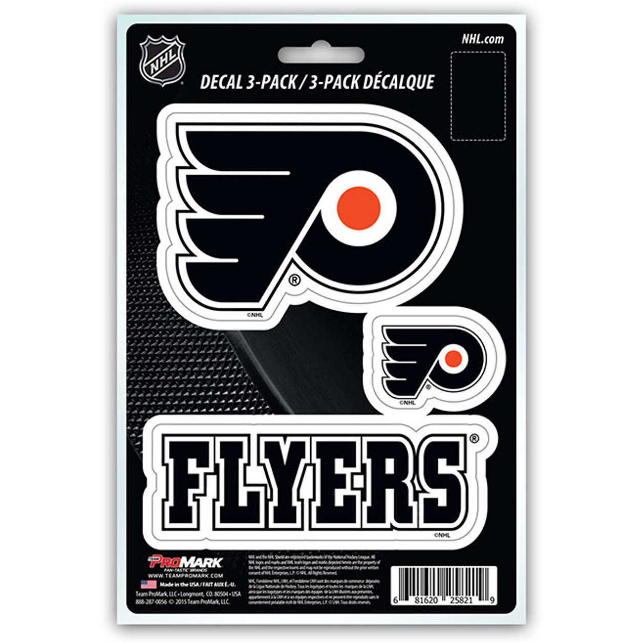 Philadelphia Flyers Decal Die Cut Team 3 Pack