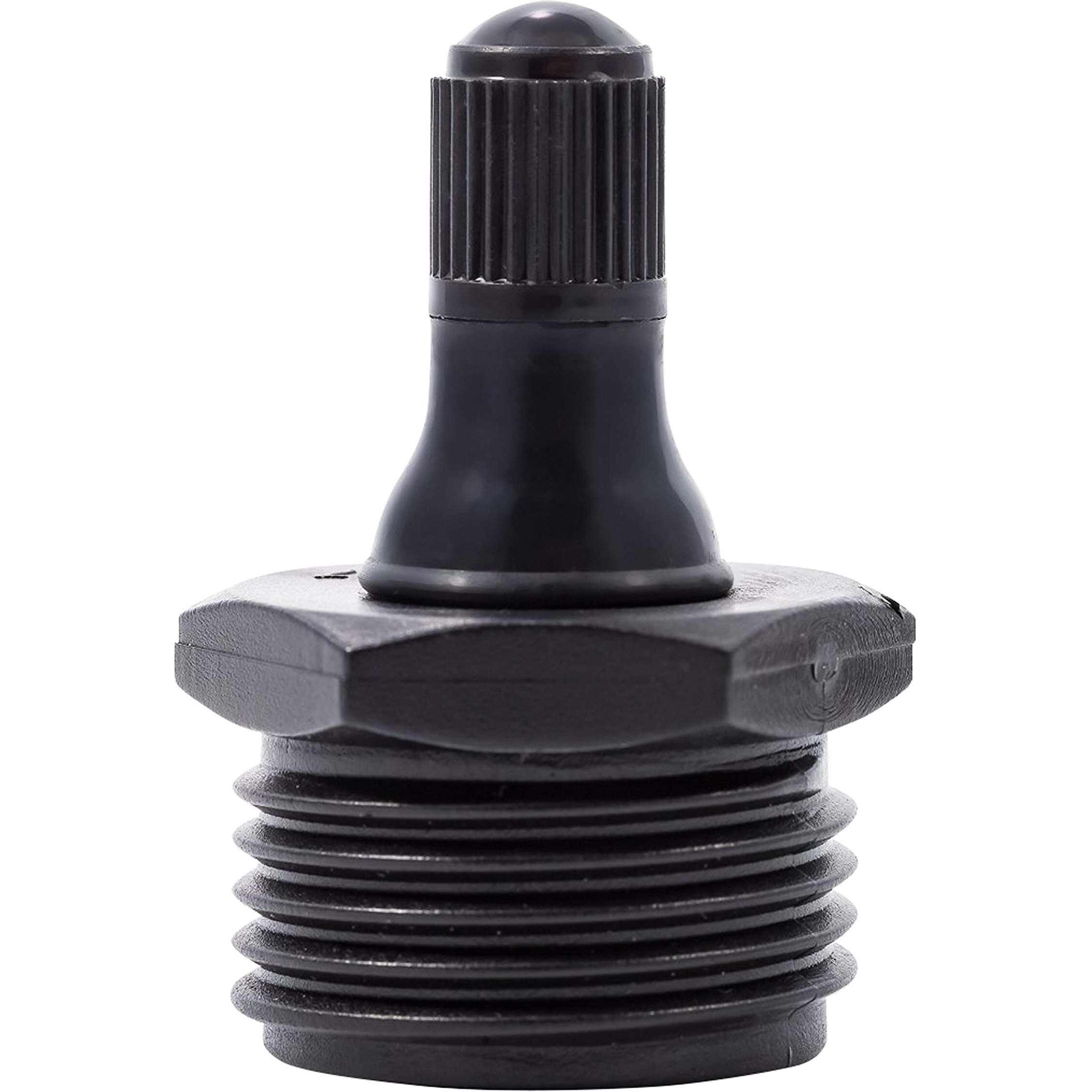 BLOW OUT PLUG PLASTIC W/ VALVE BLK